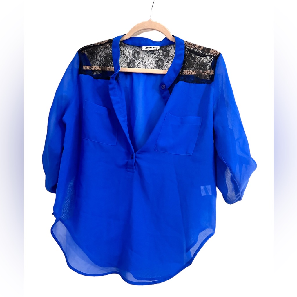 Lace Blue Button Down.